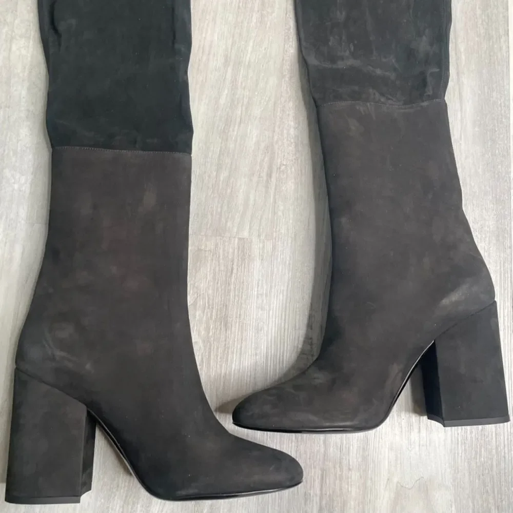 NEW Laurence Dacade Black Thigh High Boots